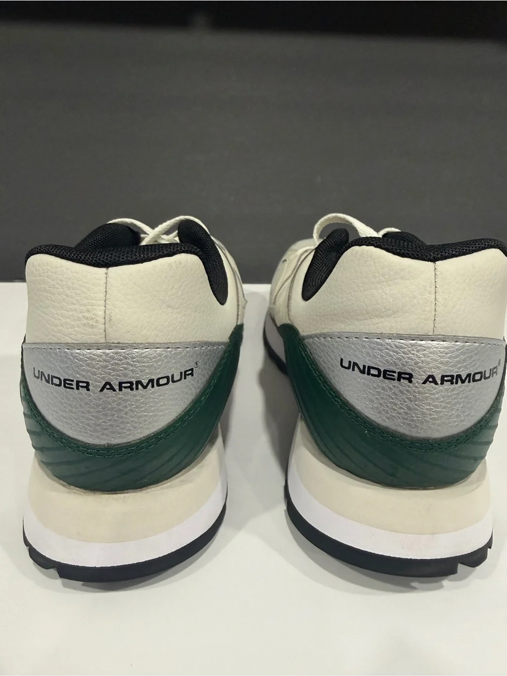 Under Armour Men’s Cream & Green Athletic Runner Sneakers